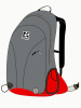 Рюкзак BASK Ski Alp Carrier 25 (Красный/Серый; 25 л)